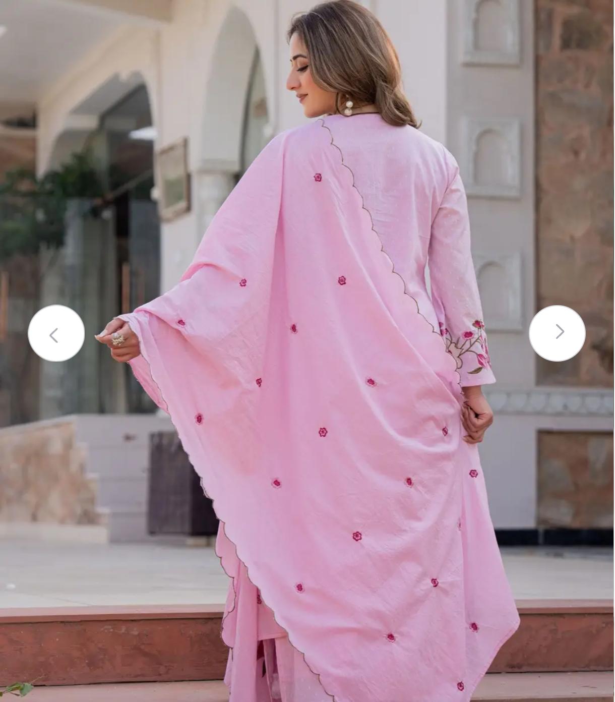 Floral A-Line Kurta Set