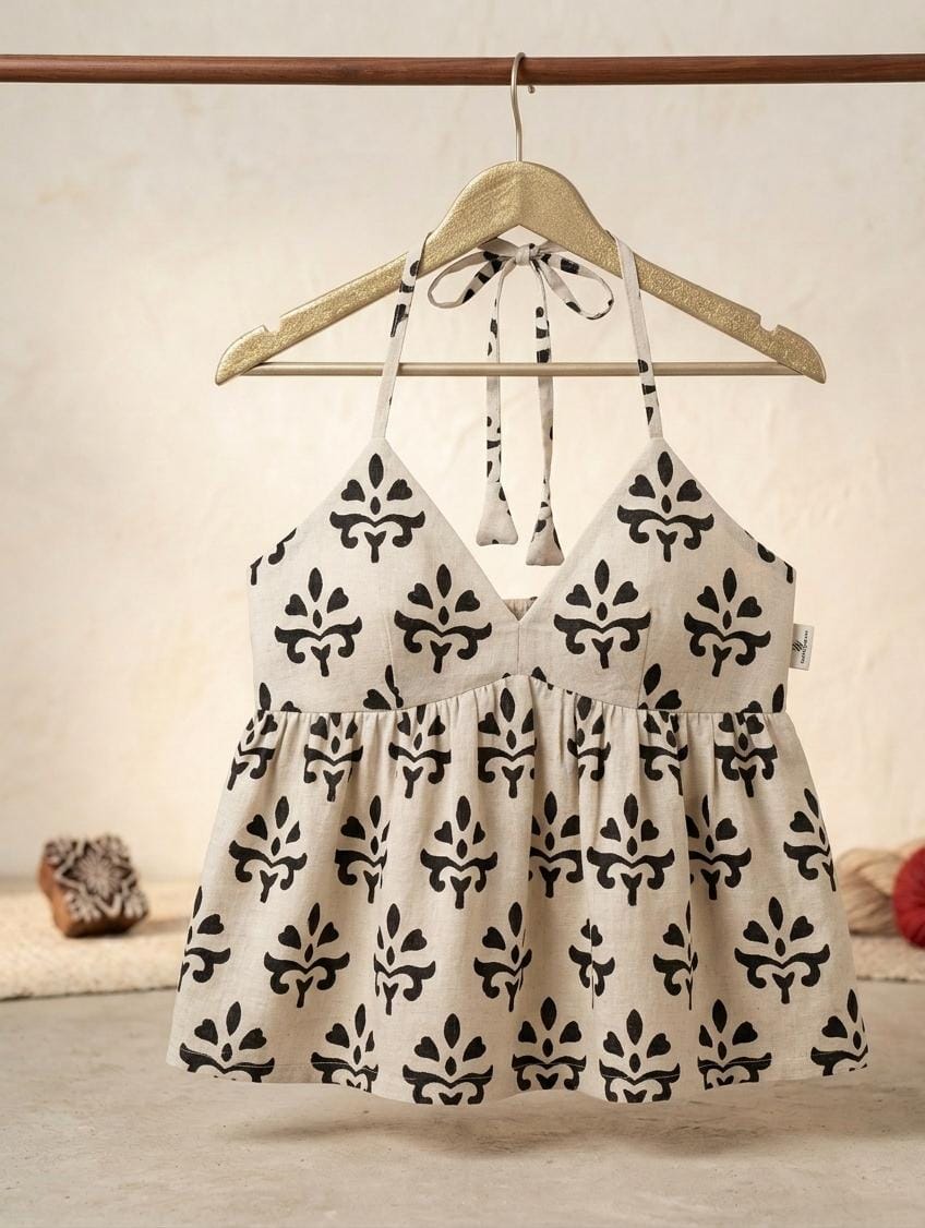 Block Print Halter Top