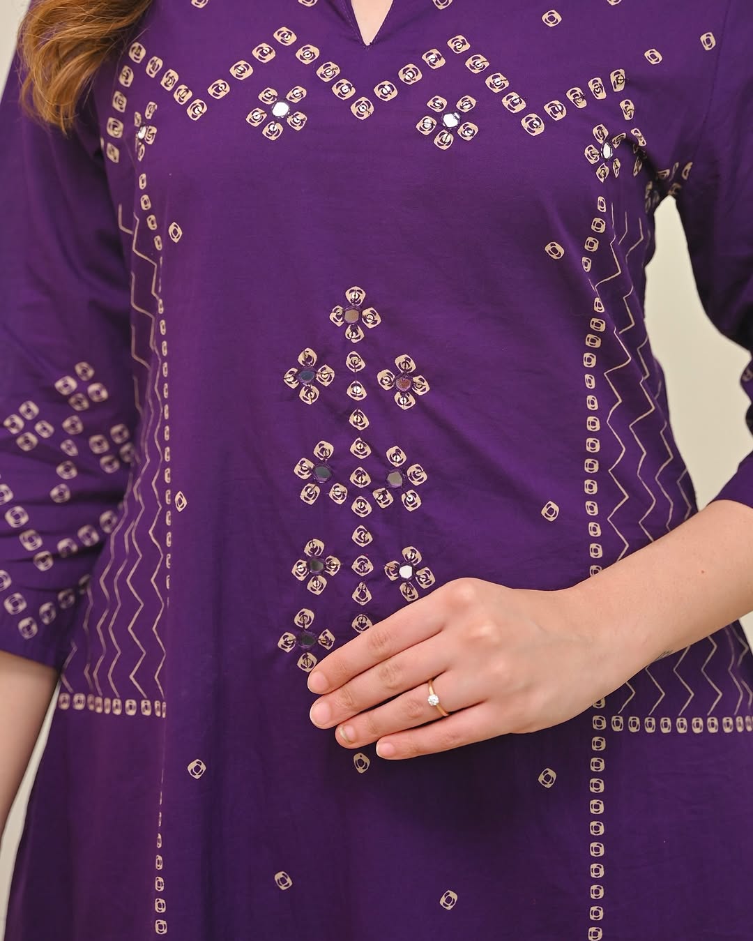 Bandhej Print Kurta Set