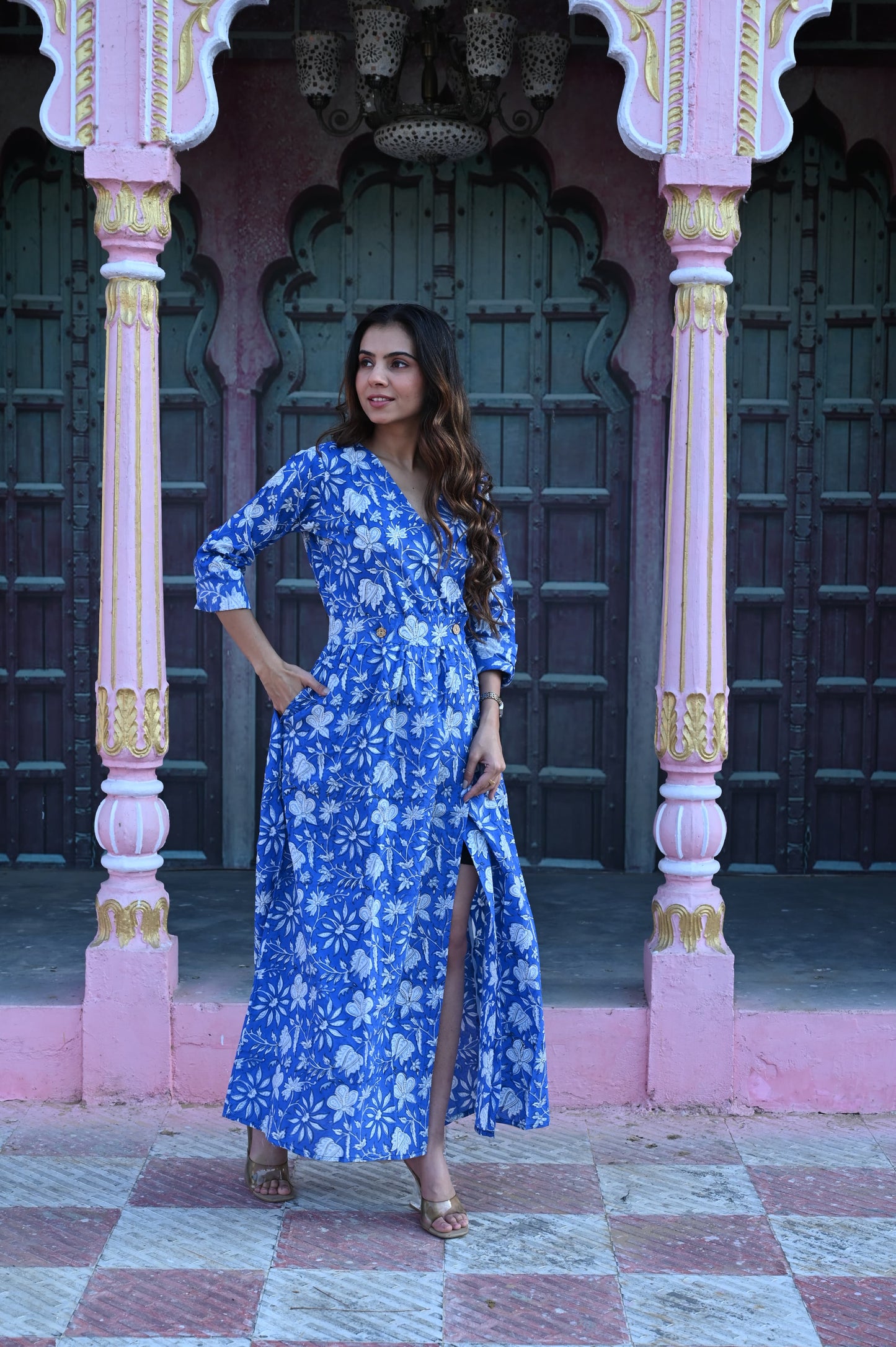 Bagru Angarkha Dress