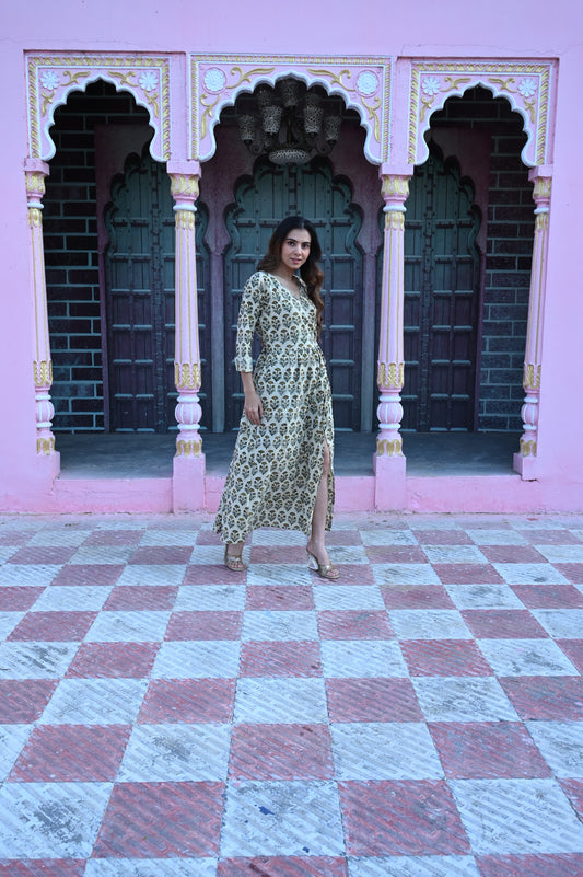 Bagru Angarkha Dress