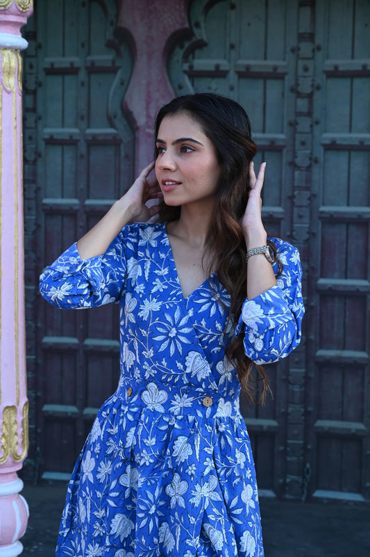 Bagru Angarkha Dress