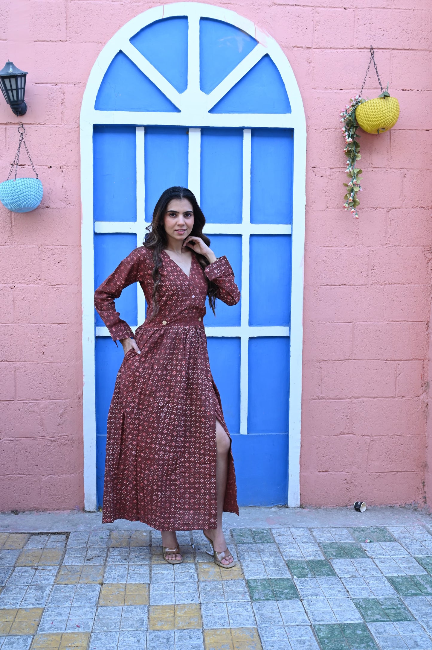 Bagru Angarkha Dress