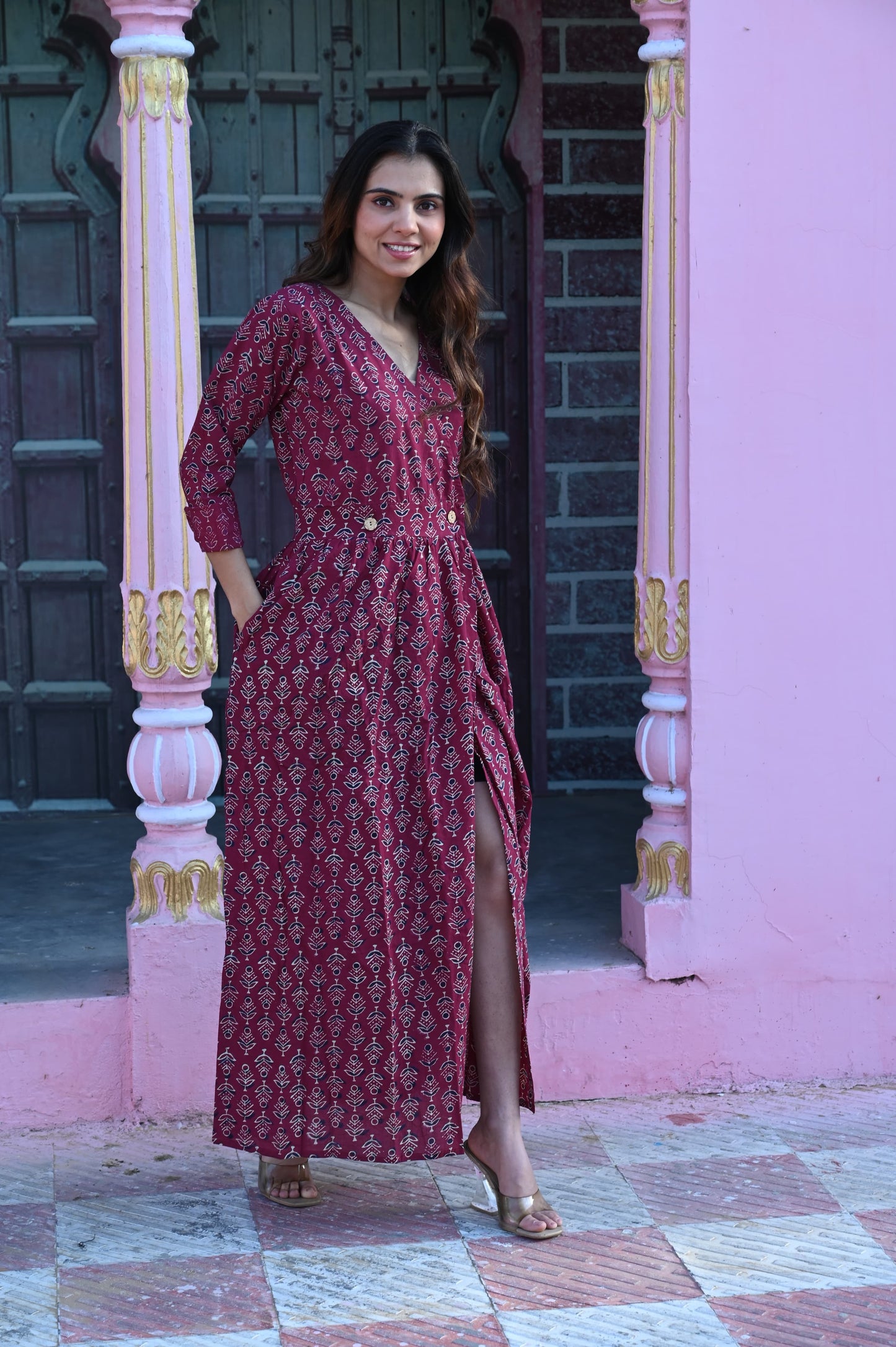Bagru Angarkha Dress
