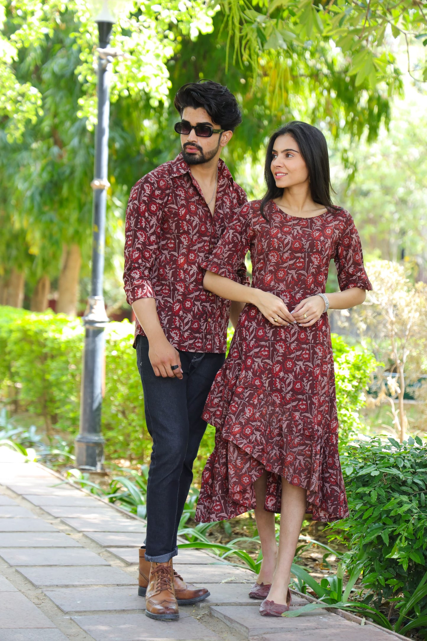 Couple Hand Block Printed Set