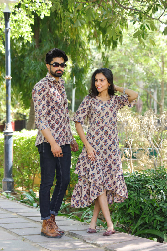 Couple Hand Block Printed Set