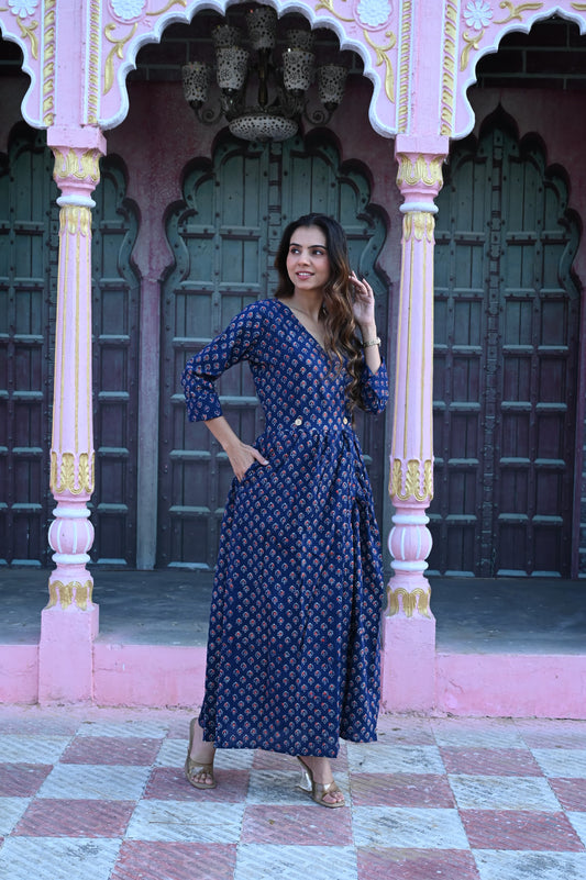 Bagru Angarkha Dress